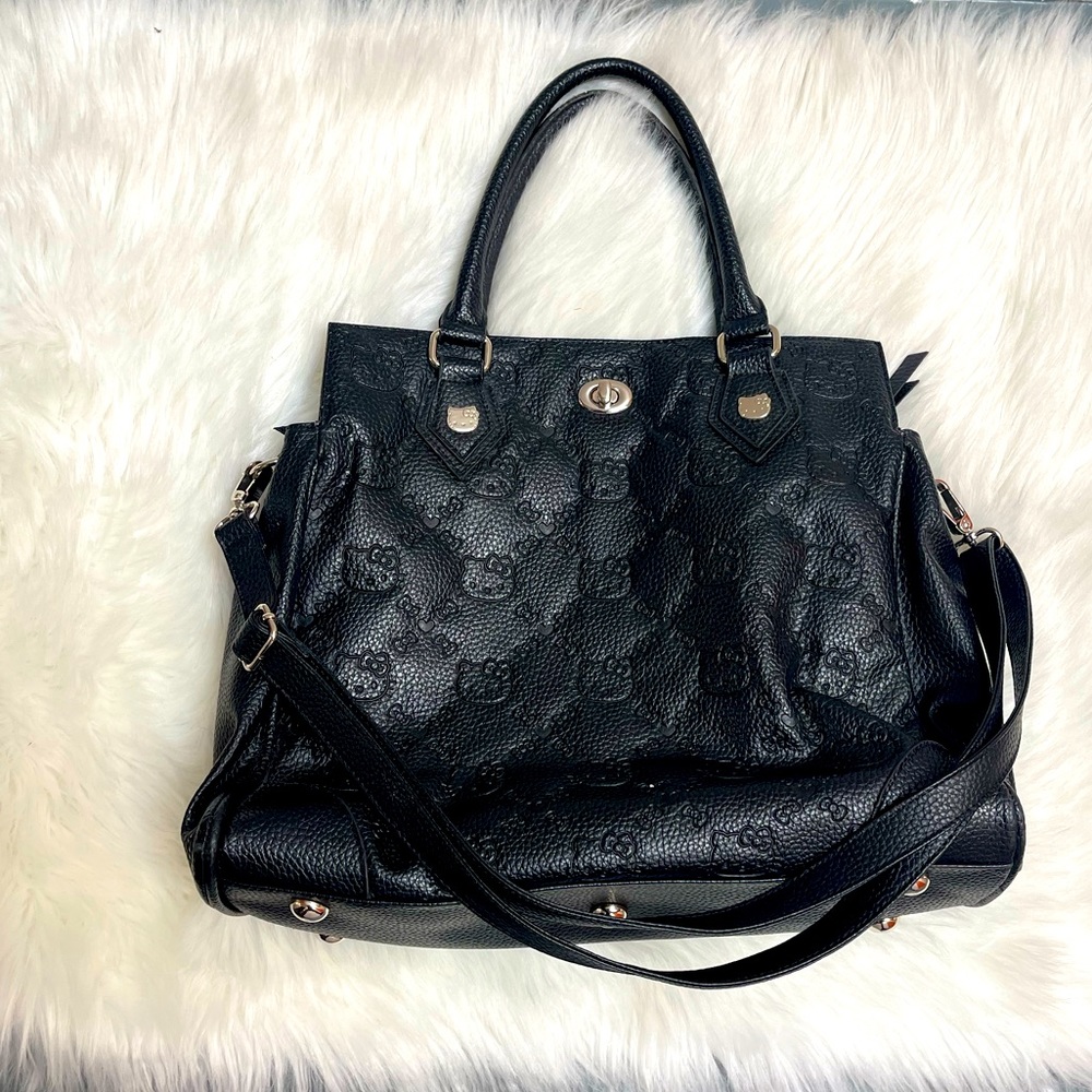 Loungefly Hello Kitty Sanrio Black Satchel Crossbody Bag  Purse